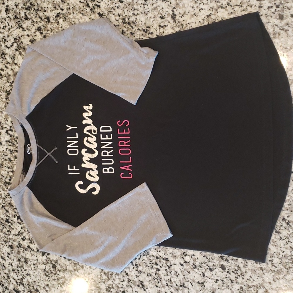 Funny 3/4 sleeve top.